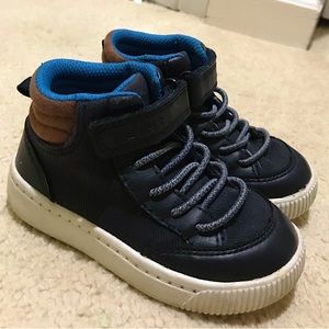 🔥EUC SUPER FREAKING CUTE CARTERS TODDLERS SIZE 7/BLUE&BROWN LACE&VELCRO BOOTS